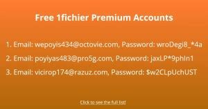 1fichier compte|40+ Free 1fichier Premium Accounts